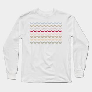 Viva Magenta Crescent Scallop Long Sleeve T-Shirt